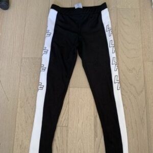 LF Leggings Black White Side Logo New XS
